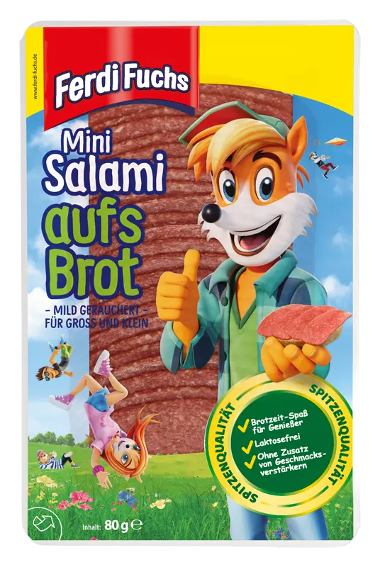Produktverpackung Mini Salami aufs Brot