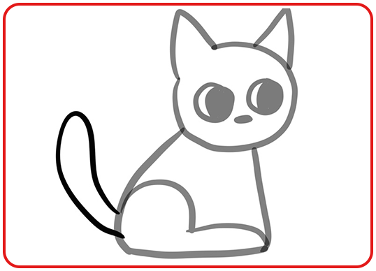 Step 6 - Zeichenkurs Katze