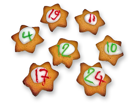 Leckere Adventskalender-Kekse